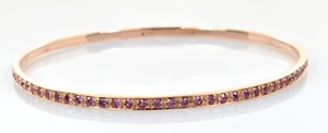 Rosa Saphir Armreif Armband in 18 Karat Roségold 1,5 Karat - 7,3 Zoll - Bild 1 von 4