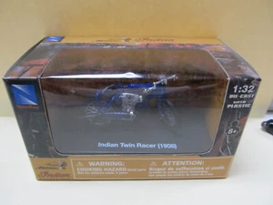 NewRay INDIAN TWIN RACER 1908 motorcycle 1:32 diecast model toy NEW IN BOX - Picture 1 of 1