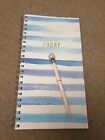 Things To Do Note Pad blue stripe with Crystal ball Pen Inspired By Mrs Hinch