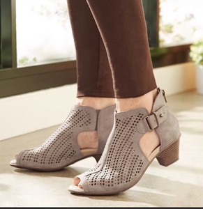 earth open toe booties