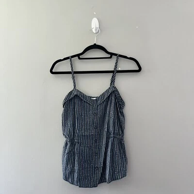 Kirra blue tank top button front size medium - Image 1 of 4