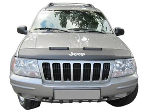 HOOD BONNET BRA + LOGO fit Jeep Grand Cherokee 1999-2004 FRONT MASK + BADGE - Imagen 1 de 2