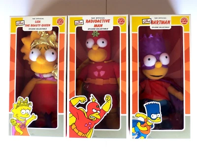 Muñecas de peluche Lisa la Reina de la Belleza/Hombre Radiactivo/Bartman Simpson totalmente nuevas Foto 1 de 4