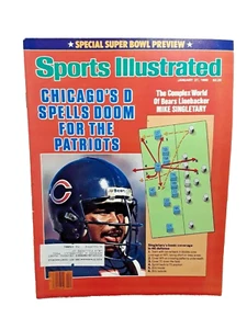 Sports Illustrated January 1986 Mike Singletary Chicago Bears Defense Super Bowl - Picture 1 of 1