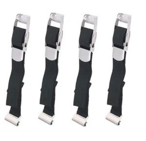 4X Lateral Metal Correas + Hebilla Rave Gancho para Scania Man Volvo DAF Camión - Imagen 1 de 3