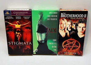 Horror VHS Movie Lot 3 Movies For Halloween Stigmata, Jade, Brotherhood 2 - Imagen 1 de 4