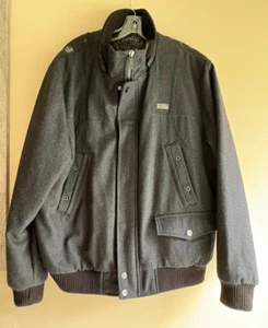 Coogi Wool Blend Size 2X Heavy Jacket Mens Full Zip Black Australian Warm - Picture 1 of 14