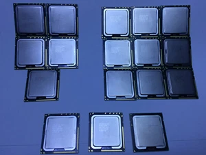 Lot of 17 MIX Collection Intel XEON CPU LGA1366 or Dotted GOLD PD RECOVERY SCRAP - Picture 1 of 12