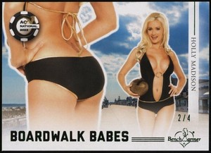 HOLLY MADISON 2022 BENCHWARMER NATIONAL BOARDWALK BABES BUTT GREEN FOIL SP 2/4