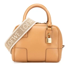 LOEWE Amazona 16 Square Mini Handbag Shoulder Bag 2WAY Women 【Used】 - Picture 1 of 14