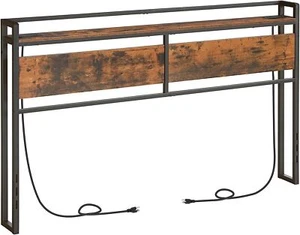 HOOBRO King Size Headboard with 2 Outlets and 4 USB Ports Adjustable Height - Picture 1 of 8