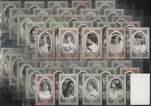 B.A.T.-FULL SET- ACTRESSES FOUR COLOURS SURROUND 1905 (30 CARDS) EXCELLENT+++ - Picture 1 of 11