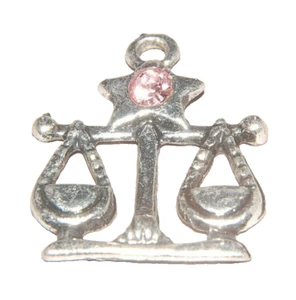 Zodiac Libra Charm Tibetan Silver  J1312 - Picture 1 of 5