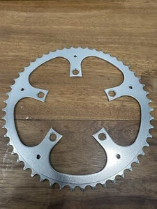Vintage Sugino Chainring 52 Tooth 110 BCD 52t Alloy Silver MTB Road Bike 80s A4 - Picture 1 of 3