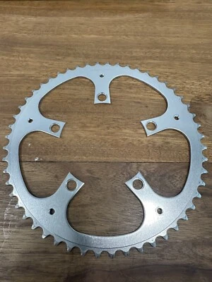 Plato Sugino vintage 52 dientes 110 BCD 52t aleación plata MTB bicicleta de carretera años 80 A4 Foto 1 de 3