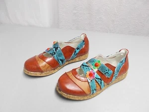 Zapatos retro sintéticos con estampado de serpentina floral con gancho y bucle para mujer talla 10 - Imagen 1 de 12