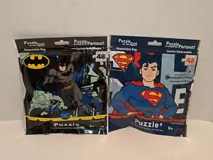2 New 2020 Puzzle On The Go DC Comics Resealable Bag 9.1” X 10.3” 48 pc *NEW* - Picture 1 of 6