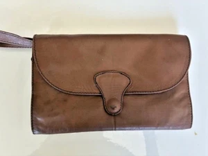 Vintage 1980s Genuine Leather Men’s Travel Organizer Bag - Made in Colombia - Picture 1 of 7