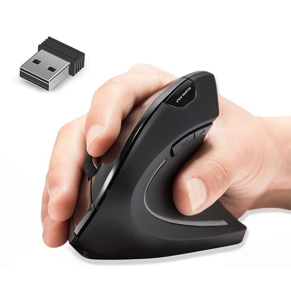 2.4G Wired Vertical 6D Gaming Ergonomic Optical Mouse Computer Mouse Pad for PC - Image 1 of 1