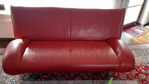 Rolf Benz Leder Couch ( rot ) 2 er und 3 er sitz auch einzel abzugeben - Bild 1 von 3