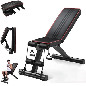 Klappbar Hantelbank Multi Trainingsbank Bauchtrainer Fitness Schrägbank Homegym - Bild 1 von 9