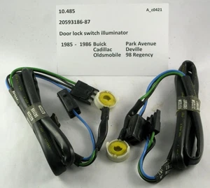 1985-1986 Buick Cadillac Oldsmobile NOS door lock illumination 20593186-7 - Picture 1 of 4