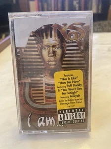 NAS i Am SEALED CASSETTE Tape RARE W hype sticker HIP HOP rap - Picture 1 of 4