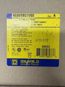 Square D 8536SBG1V02 NEMA Größe 0 115/230V Einphasenstarter - Bild 1 von 3