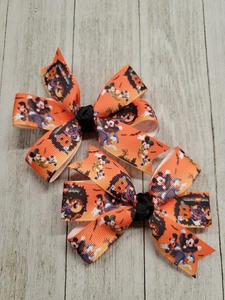 Set of Two Mickey Halloween Mickey Bow Halloween Bow Trick or Treat - Picture 1 of 1