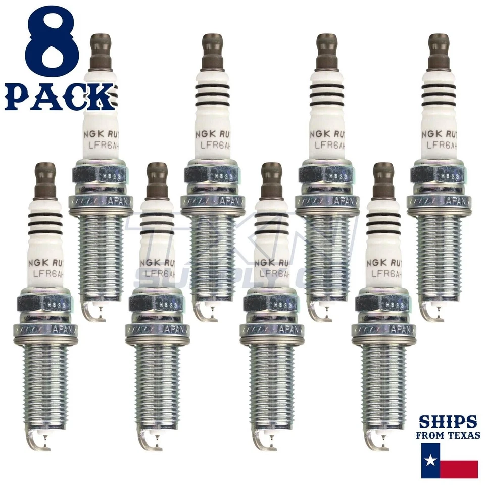 Paquete de 8 bujías NGK Ruthenium HX 2020 para Toyota Land Cruiser V8 5,7 L Foto 1 de 3