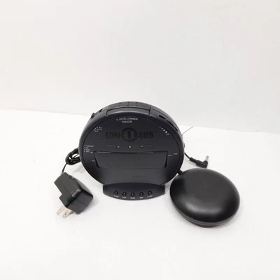 Sonic Alert V3 Sonic Bomb Loud Alarm Clock W/ Super Shaker Bed Vibrator - Image 1 of 4