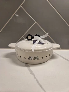 Rae Dunn Harry Potter "The Boy Who Lived" White Baking dish with lightning bolts - Picture 1 of 3