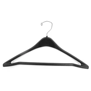 SSWBasics 17 inch Contoured Black Plastic Suit Hangers for Men and Women - Case - Picture 1 of 2