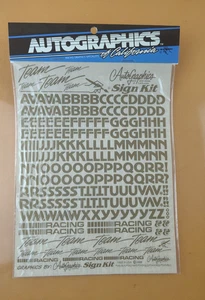 Autographics of California RC Car/Code 3 Vinyl Decals #543-GLD Gold Sign Kit - Picture 1 of 2