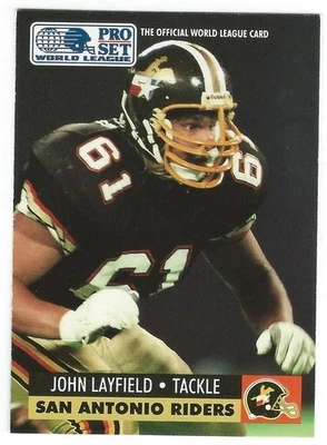 1991 Pro Set WLAF 150 #146 John Layfield (Bradshaw) Football Rookie RC Card WWE - Image 1 of 2