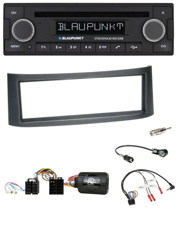 Blaupunkt Lenkrad Bluetooth DAB CD USB Autoradio für Smart ForFour W454 2004-200 - Bild 1 von 4