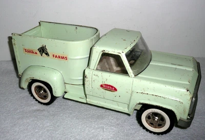 Camioneta pickup Tonka Farms Horse vintage años 60 verde menta acero prensado 11060 Foto 1 de 4