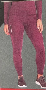 Member's Mark Women's Everyday Extra Warm High Rise Leggings XLarge Burgundy NWT - Picture 1 of 9
