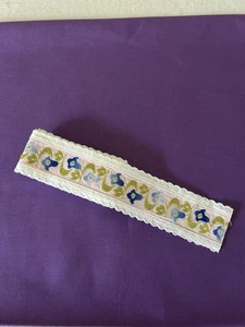 Jacquard gewebtes Band Borte Blumenmuster 1 3/4" x 1 1/4 Yard - Bild 1 von 2