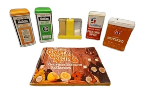 Vintage Salz- & Pfefferspender mit Druckknopf Kunststoff und leere Gewürzbehälter - Bild 1 von 7