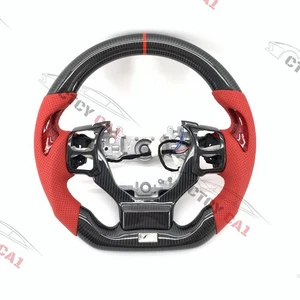 Custom Carbon Fiber Steering Wheel for Lexus IS250 IS300 IS350 RC300 RC350 14-20 - Picture 1 of 9