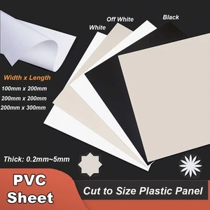 PVC Platte Kunststoffplatte Platte DIY Projekt dünne Hartplastikplatte dick 0,2mm-5mm - Bild 1 von 10