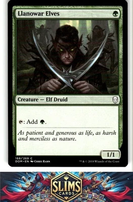 Magic the Gathering MTG Dominaria Llanowar Elves #168 Buy 2 Get 1 - Image 1 of 2