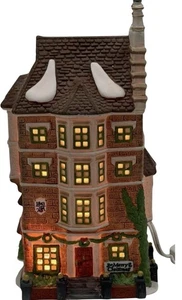 Department 56 Dickens Village Nephew Fred's Flat Lighted Porcelain Christmas VTG - Picture 1 of 7