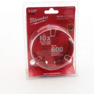 Milwaukee 3-5/8" (92mm) Big Hawg Carbide Hole Cutter Red #49-56-9030 - Picture 1 of 3