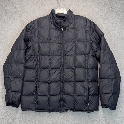 Eddie Bauer Puffer Jacket Mens Large Tall Black Down Softshell Coat Outdoor - Image 1 of 4
