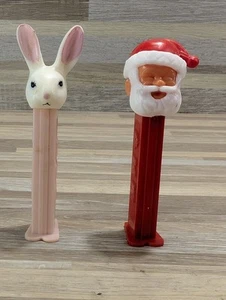 Lote Dispensadores PEZ De Colección Conejito de Pascua y Papá Noel Vacaciones Coleccionables - Imagen 1 de 9