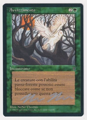 Silver Signed Italian Deadfall LP Legends Artist NeNe Thomas 1995 WOTC MTG Magic - Image 1 of 2