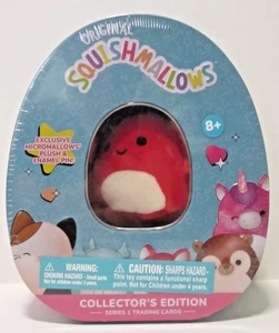 Tarjetas de peluche y prendedor de hojalata Squishmallows Serie 1 Edición Coleccionista Carlos el Cangrejo - Imagen 1 de 5
