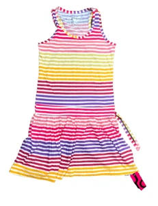Young Dimension Dress Striped Girls Dropped Waist Tank Top 12 - 13 Years - Picture 1 of 13